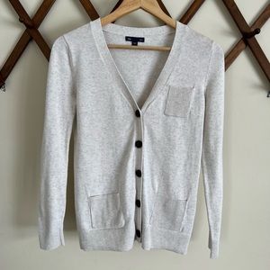 Women’s Gap Cream/Gray Button Up Cardigan Size Small